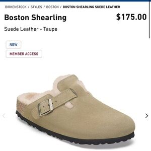 NWT Birkenstock Boston Shearling in Taupe